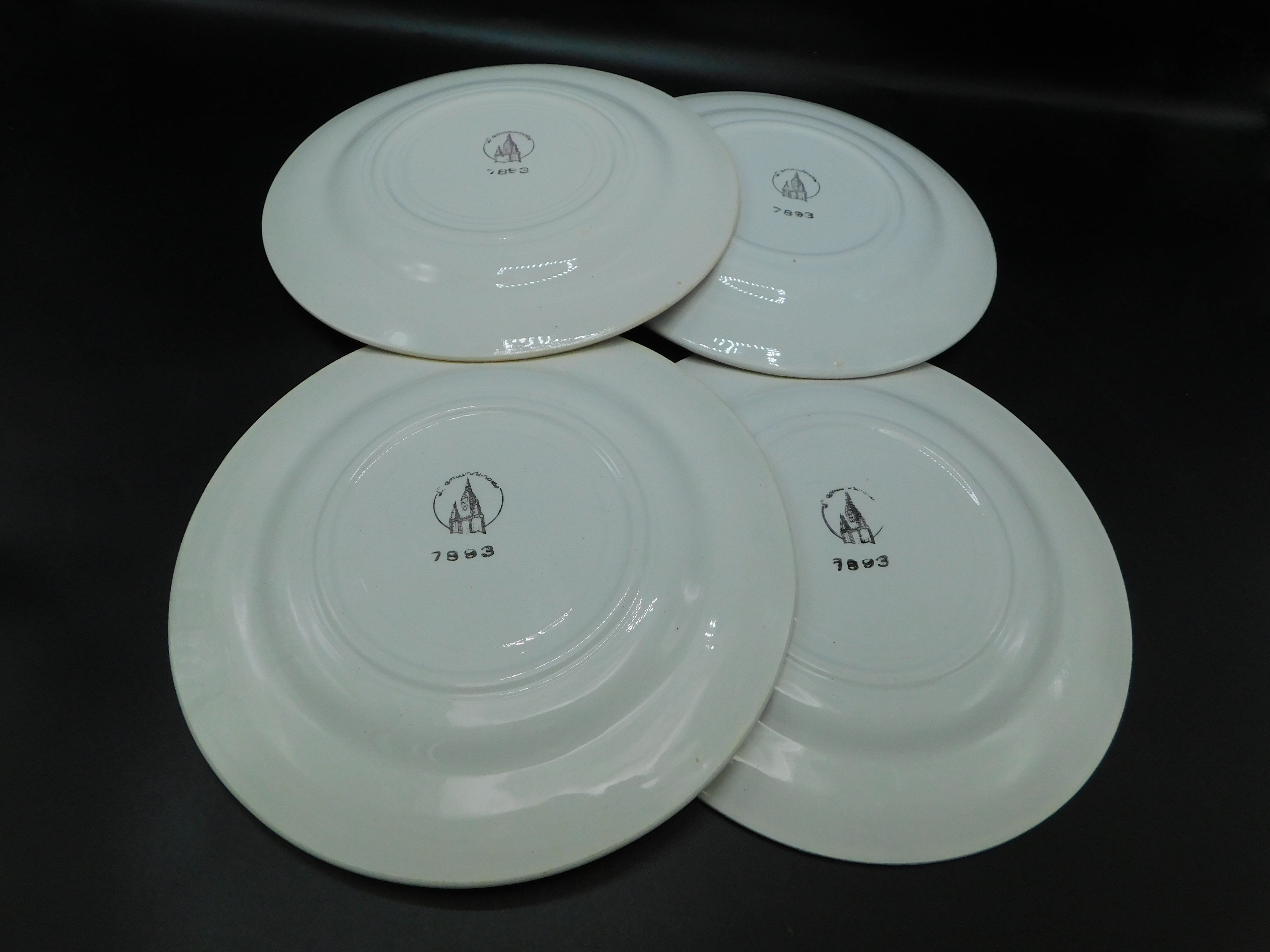 Set de 4 assiettes plates - L'Amandinoise - Rose pastel