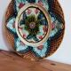 Majolica barbotine plate, French