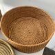 Trio of vintage wicker and woven raffia baskets