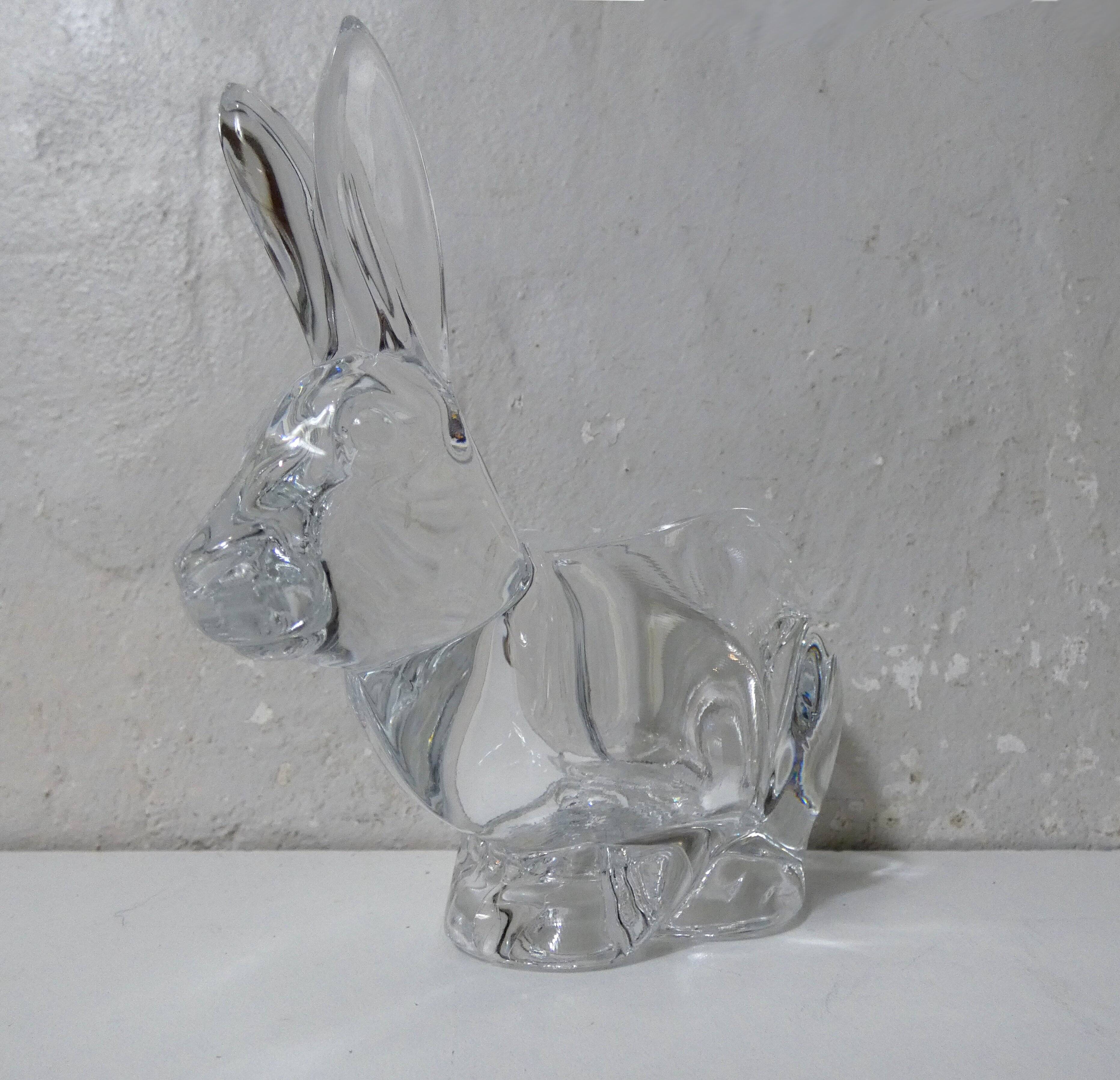 crystal rabbit trinket tray