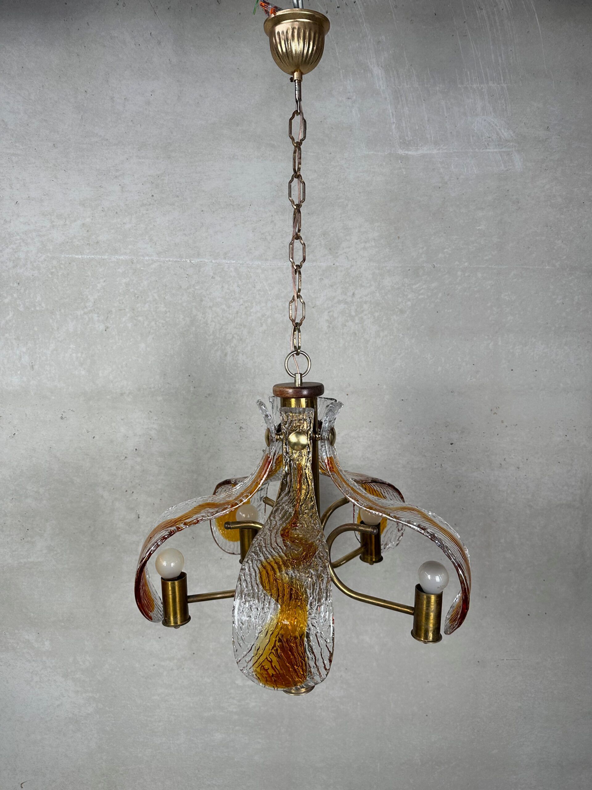 Mazzega 'bicolored' chandelier