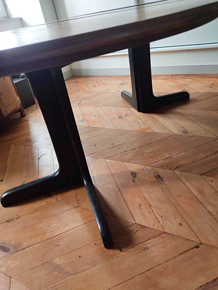 Gudme round Scandinavian extendable dining table vintage 1960