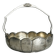 Antique glass and silver-plated metal dish