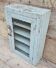 Antique Art Deco wall display cabinet in Burmese teak.