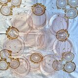 10 pink Arcoroc dessert plates