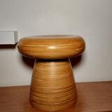 Bamboo mushroom stool, circa 1980