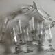 Set of 9 Louis Philippe tulip champagne flutes with flat sides mid 19th