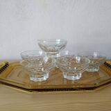 6 coupelles en verre