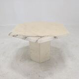 Set of 3 Italian Carrara Marble Side Tables, 1980s