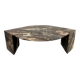 Sculptural coffee table eye veined marble Italian design 1970s