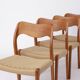 Lot de 4 chaises de salle à manger en teck par Niels Otto Møller – Modèle 71, style vintage danois