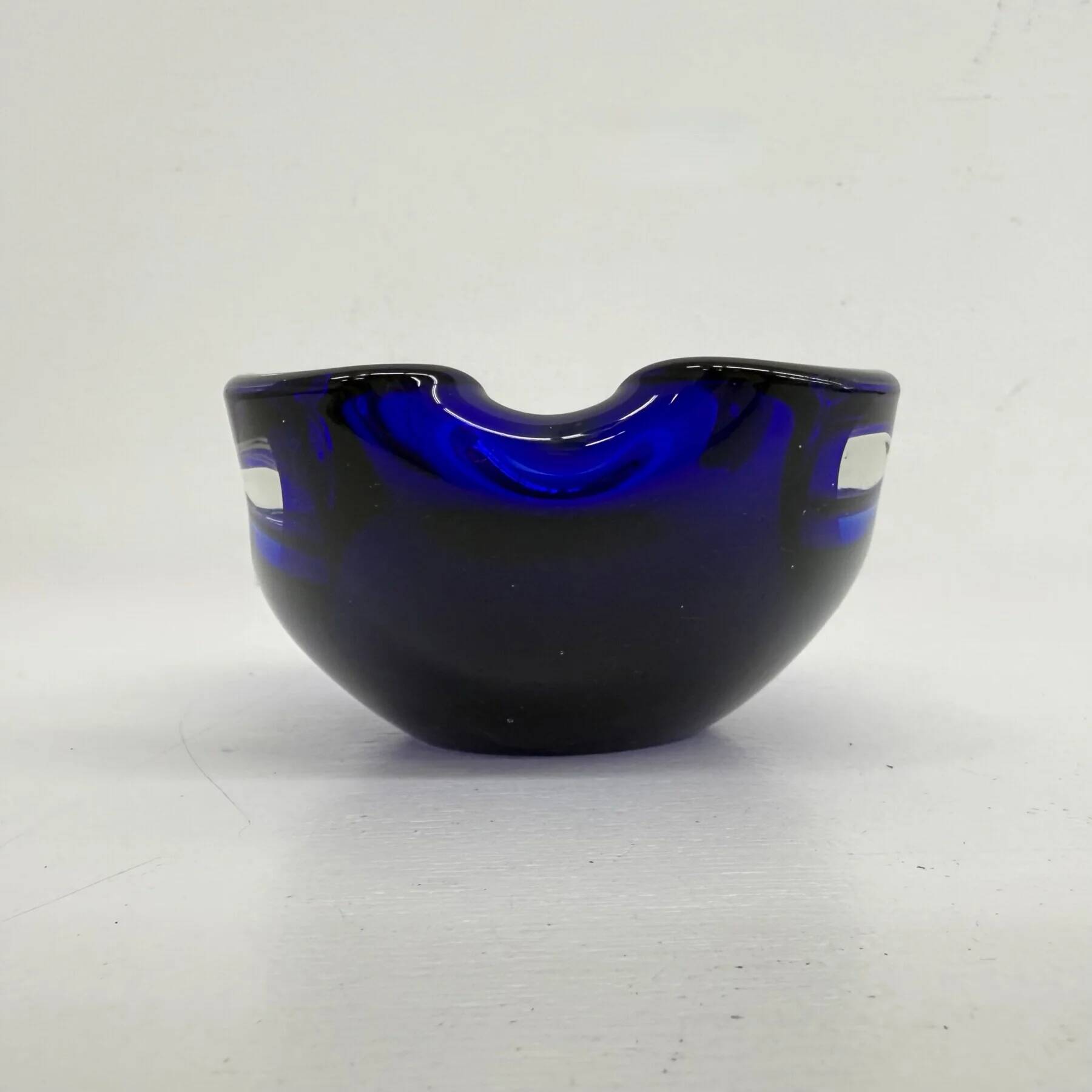 Mid-century design set of 6 blue Murano glass bowls, 1970s