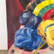 The wool basket, still life signed by Camille Mouret.