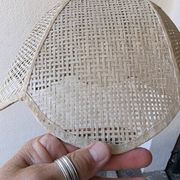 Woven bamboo flower pendant, 1970s