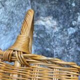Vintage rattan bottle holder
