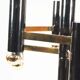 Brass & gunmetal geometric chandelier by "Boulanger S.A."