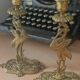 Paire de bougeoirs anciens Style orientaliste Art déco
