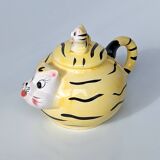 Anthropomorphic teapot coffee maker Tiger and baby tiger - Height 16 cm x Diameter 14 cm
