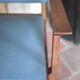 Pair of wooden bridge armchairs from the 1950s, vintage chairs.