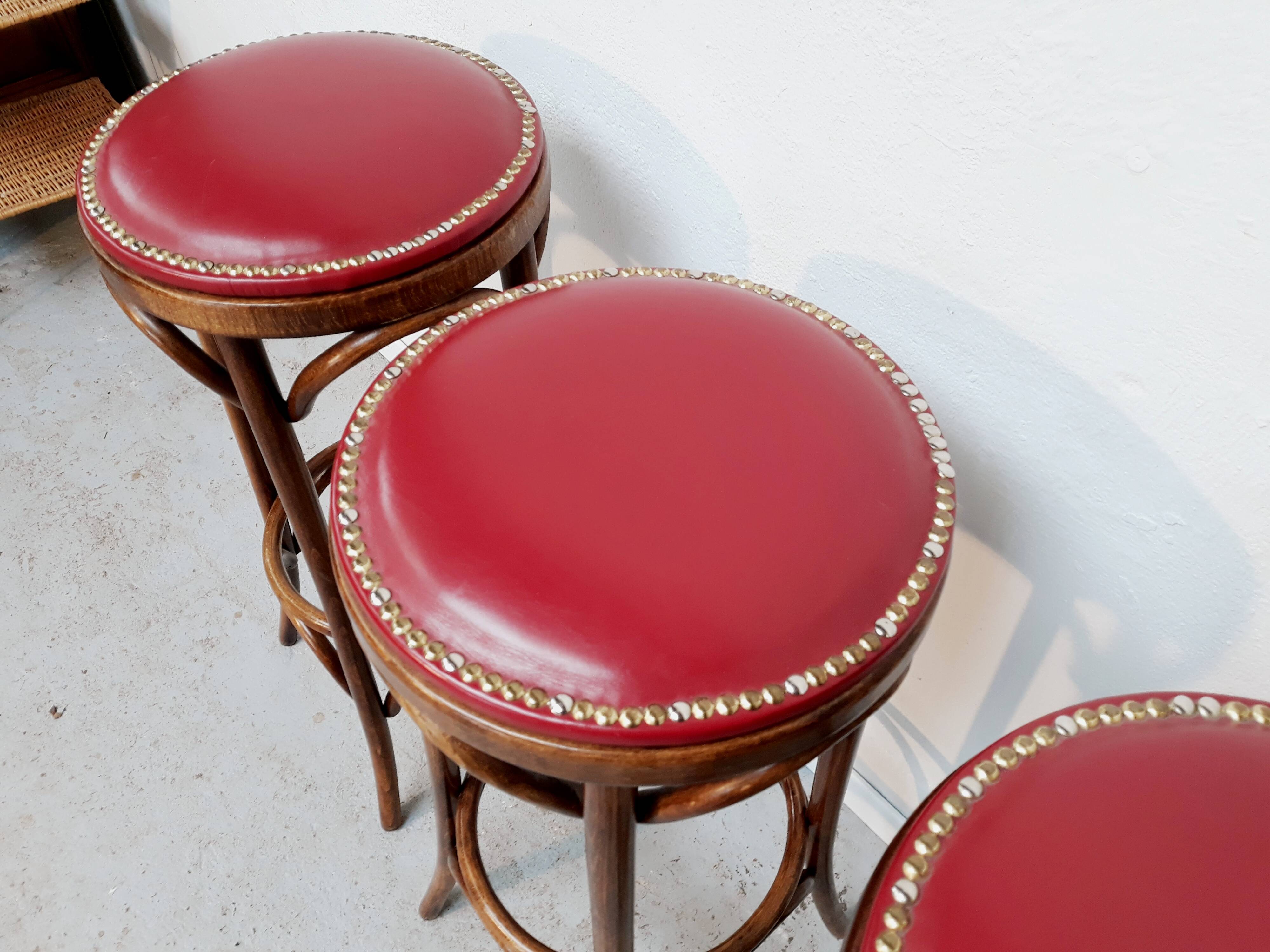 Set of 4 vintage bistro stools
