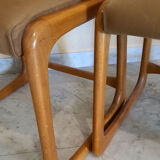 3 chairs Baumann Sled 1960 original fabric