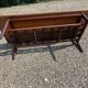 Table en palissandre Topform. Table basse vintage. Sangles en cuir