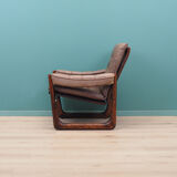 Leather armchair, Danish design, 1960s, manufactured by Genega Møbler