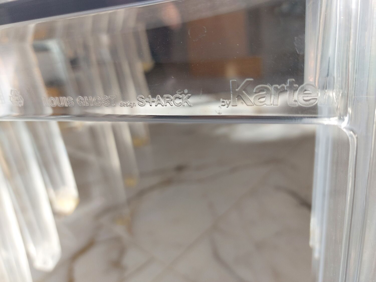 Set of 6 Starck Louis Ghost chairs by Kartell
