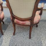 Paire de fauteuils cabriolets de style louis xv
