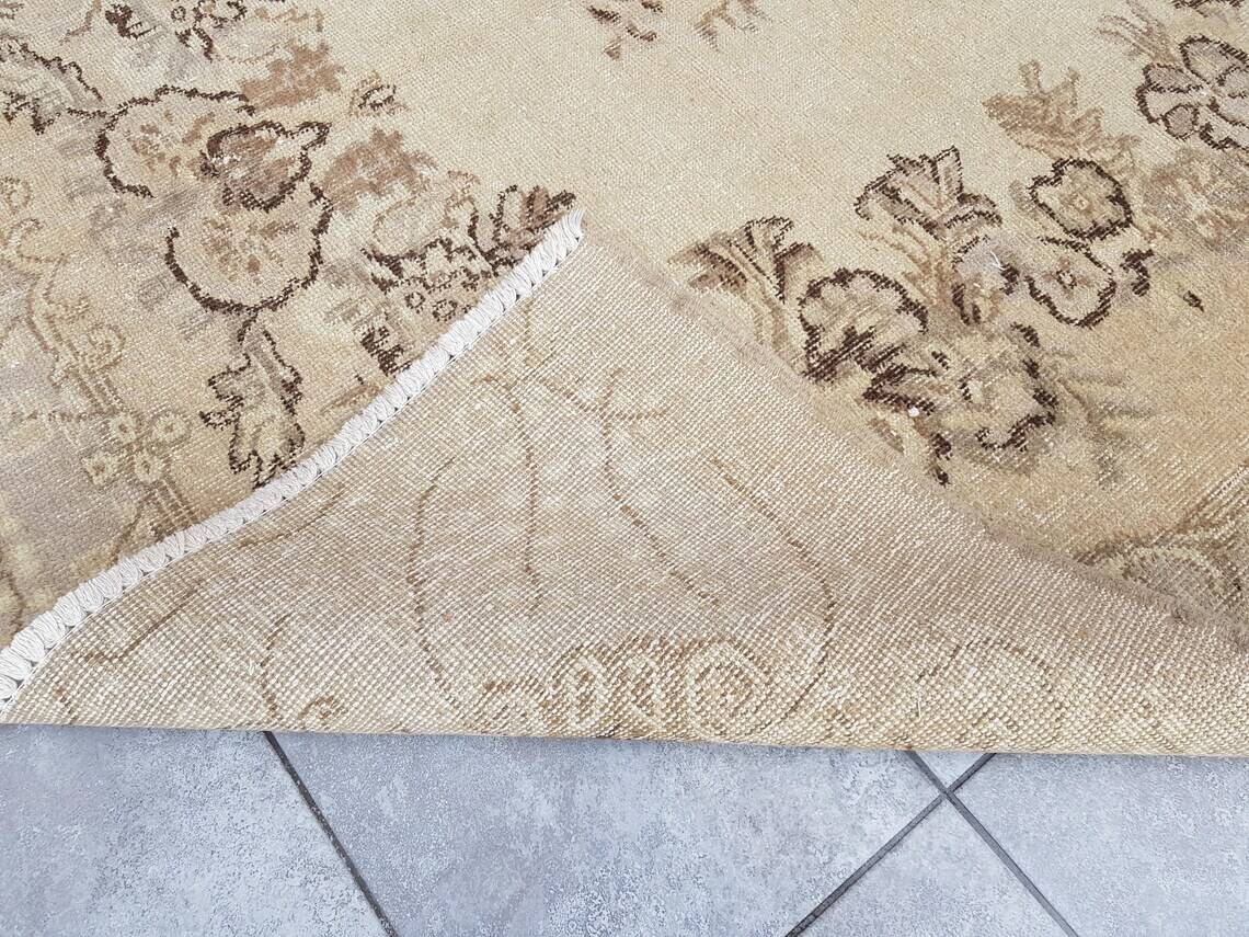Beige Oushak Anatolian Floor Rug sku 844
