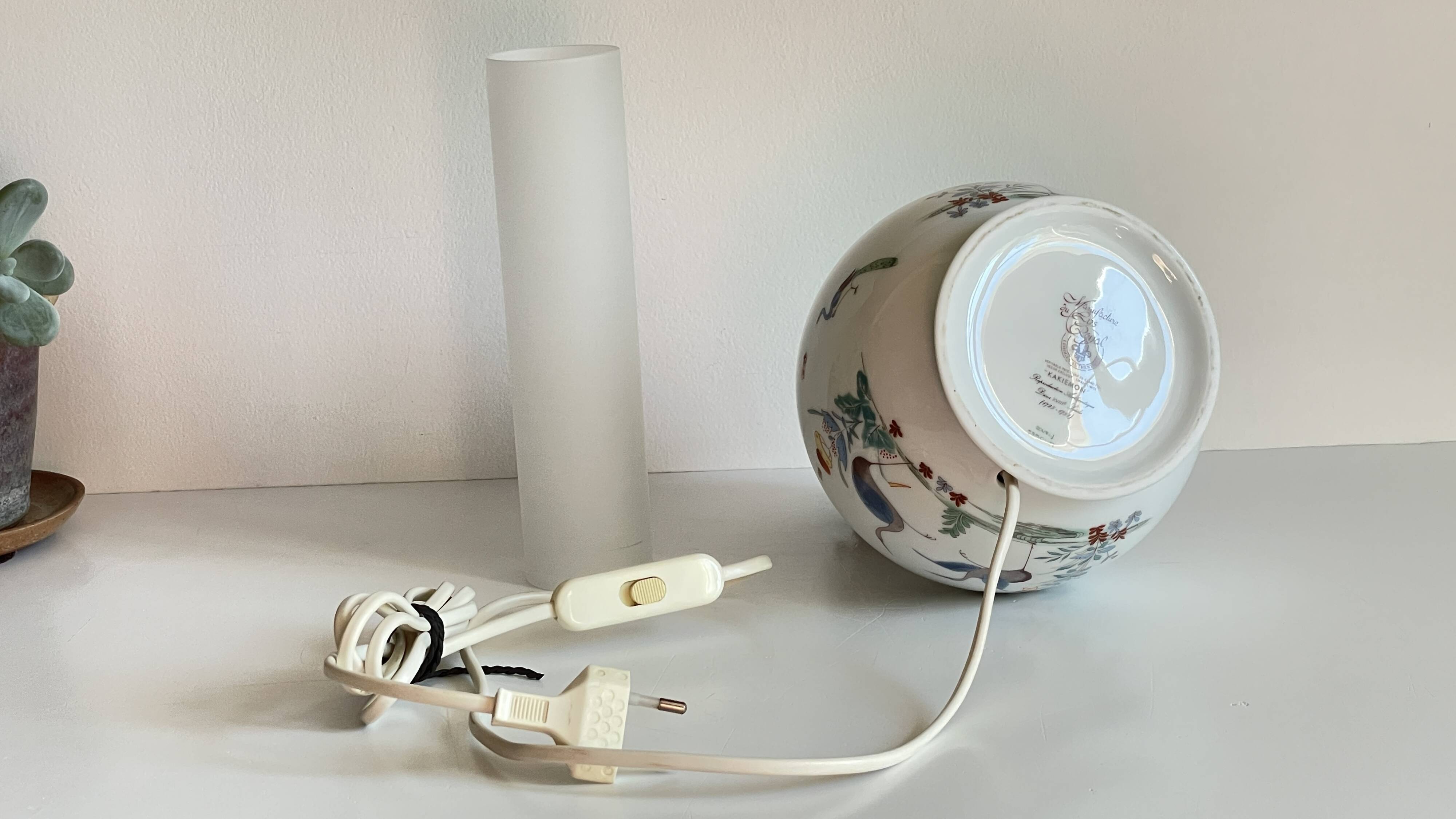 Limoges porcelain lamp France