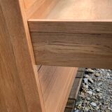 Vintage chest of drawers in solid raw wood from 1950