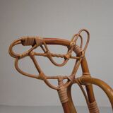 Vintage bamboo rocking horse, 1960s