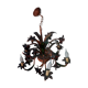 Vegetal-painted sheet metal chandelier