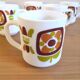 Série de 6 mugs design Mobil années 70