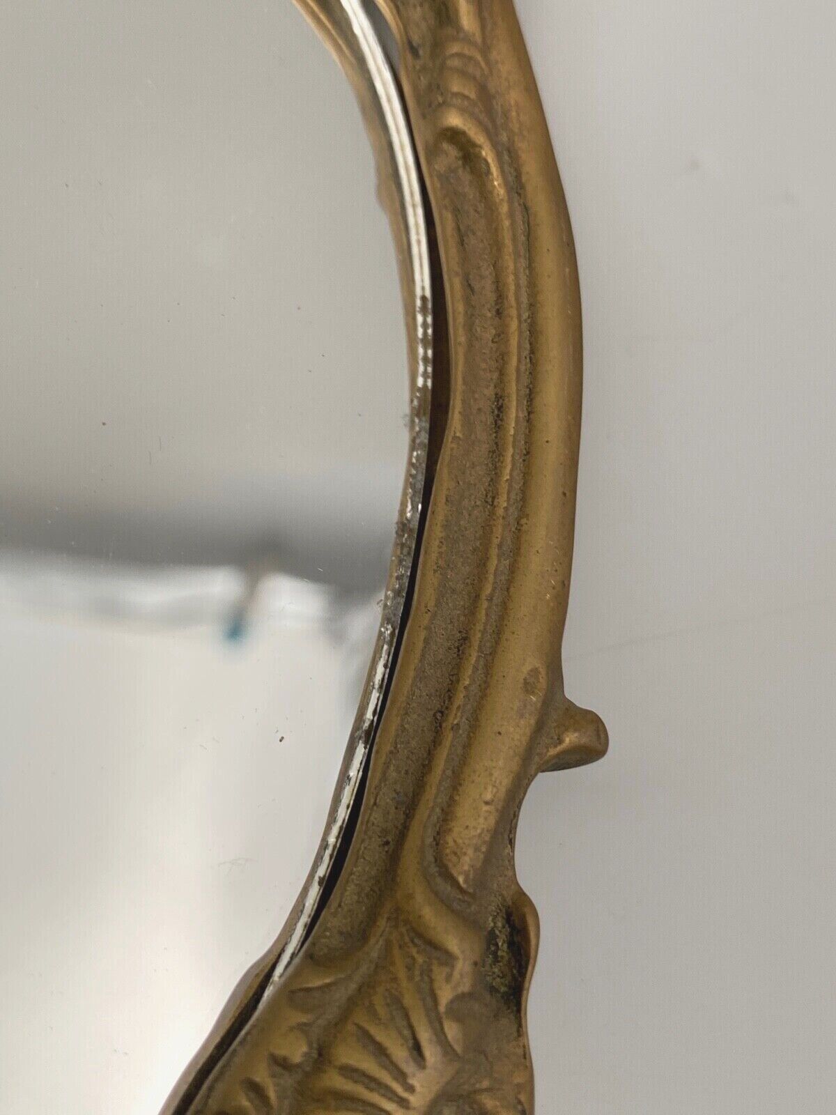 Bronze hand face of the middle XXe decor d'angelot