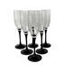 6 champagne flutes Luminarc pied noir