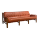 Brutalist, Brazilian style leather lounge sofa, 1960s