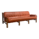 Brutalist, Brazilian style leather lounge sofa, 1960s