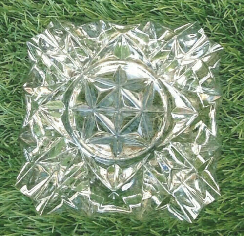 1970s Ashtray Cut and chiseled glass