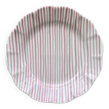 Assiette rayure fine rose 25cm
