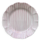 Fine pink striped plate 25cm
