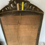 Miroir Louis XV en bois sculpté doré Trumeau de cheminée XIX siècle 80x56cm