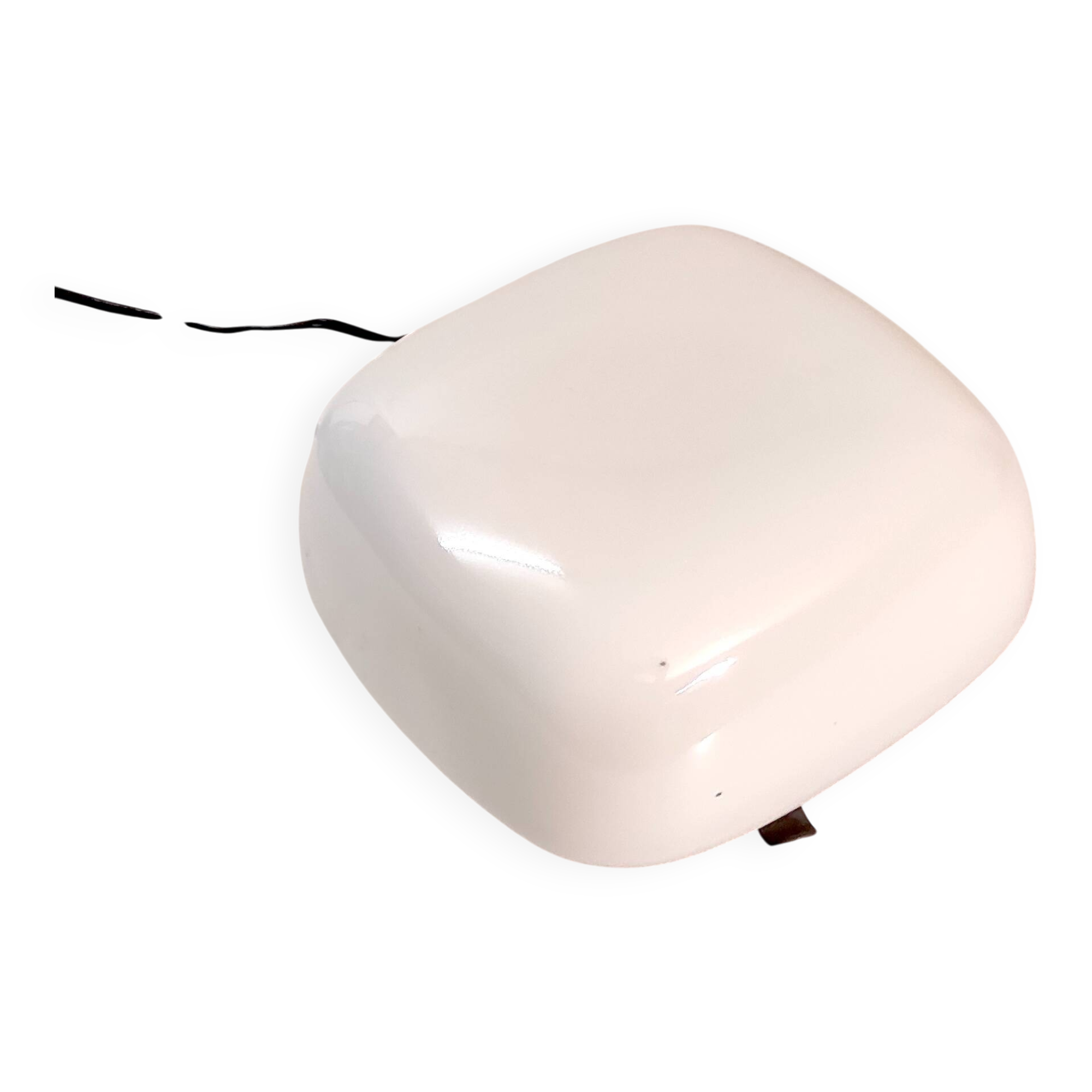 Ceiling light, square wall lamp in opaline, mid-20th century.