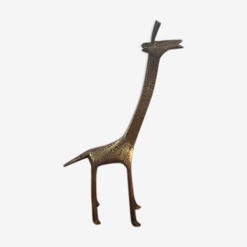 Girafe en laiton, années 60