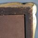 Italian mirror, key frame, vintage 50, engraved wood - gilded 39x32 cm SB