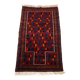 Vintage Baluchi prayer rug, hand-knotted, dyed wool from the 1970s.