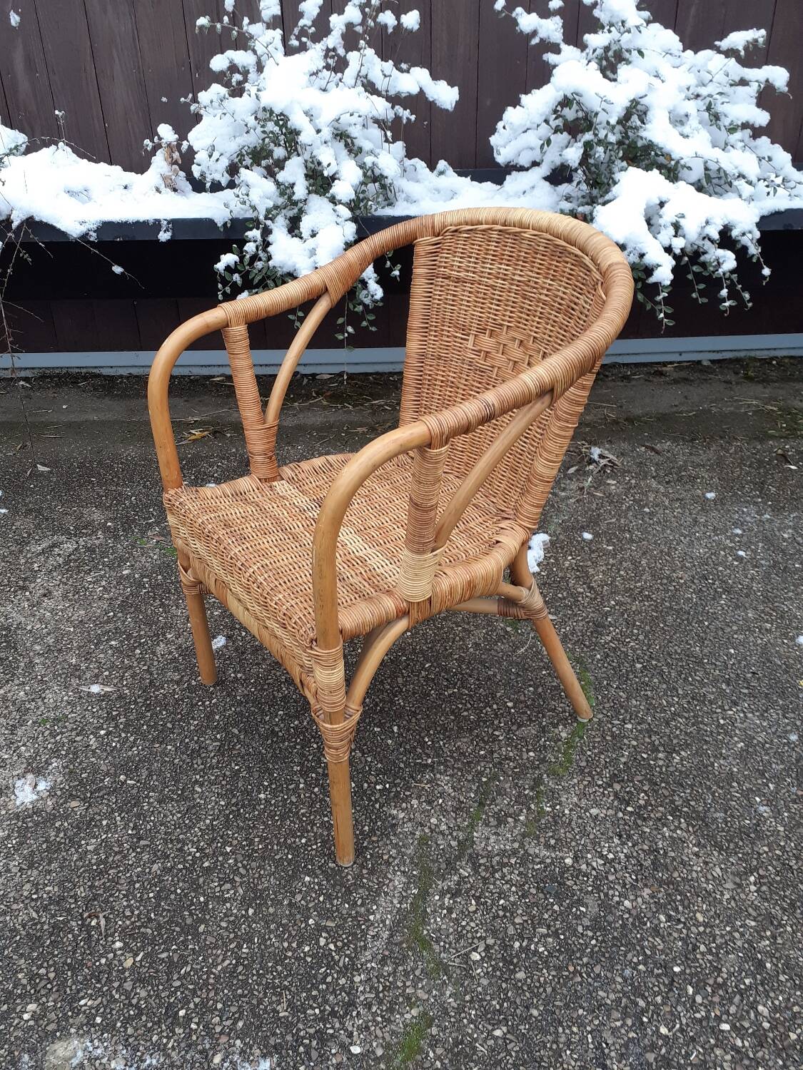 Wicker armchair