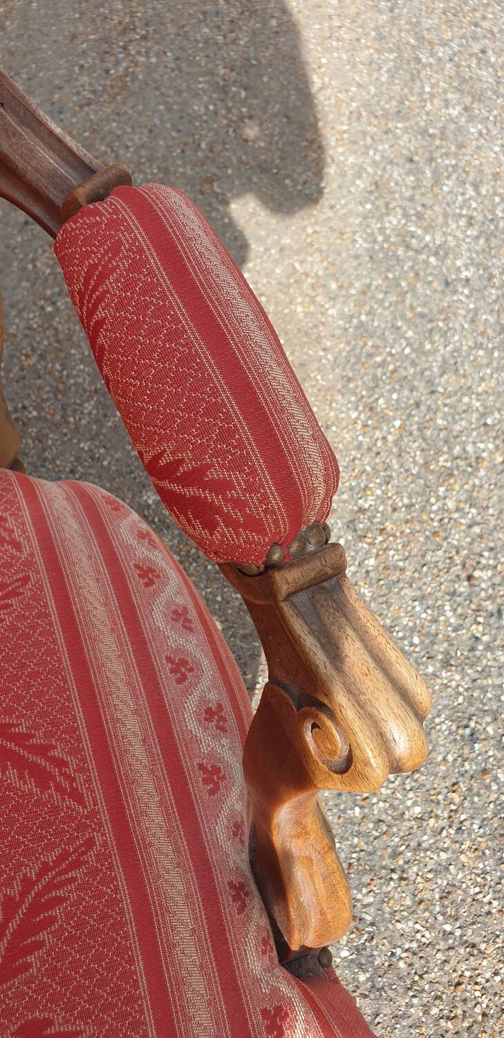 Pair of Louis XV style Cabriolet armchairs