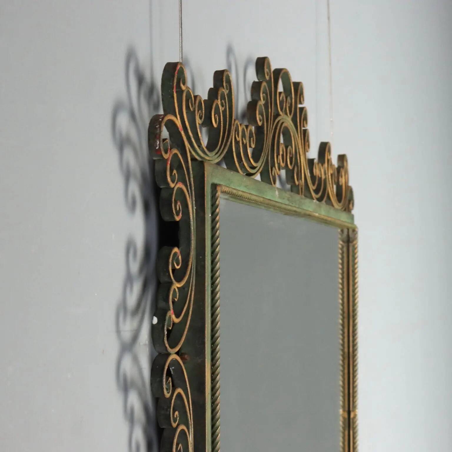 Wrought iron mirror from the 1980s.